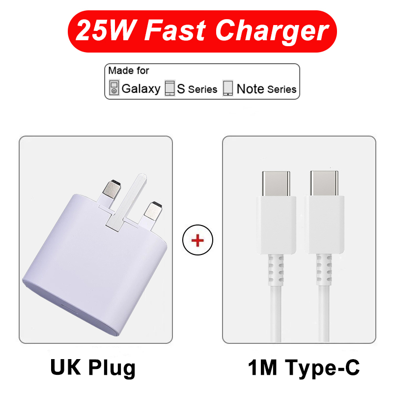 UK Plug+1M Type-C(White)
