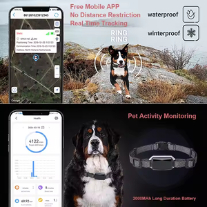 4G Pet GPS трекер ошейник в режиме реального времени пульт дистанционного управления через Бесплатное мобильное приложение Android iOS поддерживает металлический пластик GSM Beidou AGPS - Product Image 4