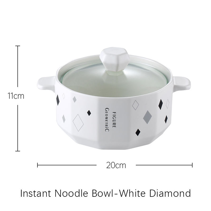 Bol à nouilles instantanées-diamant blanc