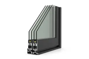 Modern tasarım AS2047 çift cam 3-Track açık veya dış evler için cibinlik ile alüminyum sürgülü pencereler - Product Image 3