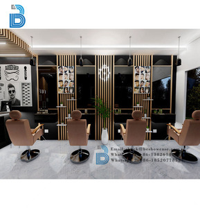 Bellezza negozio di barbiere decorazione salone mobili salone vetrina personalizzata per la progettazione di barbiere - Product Image 2