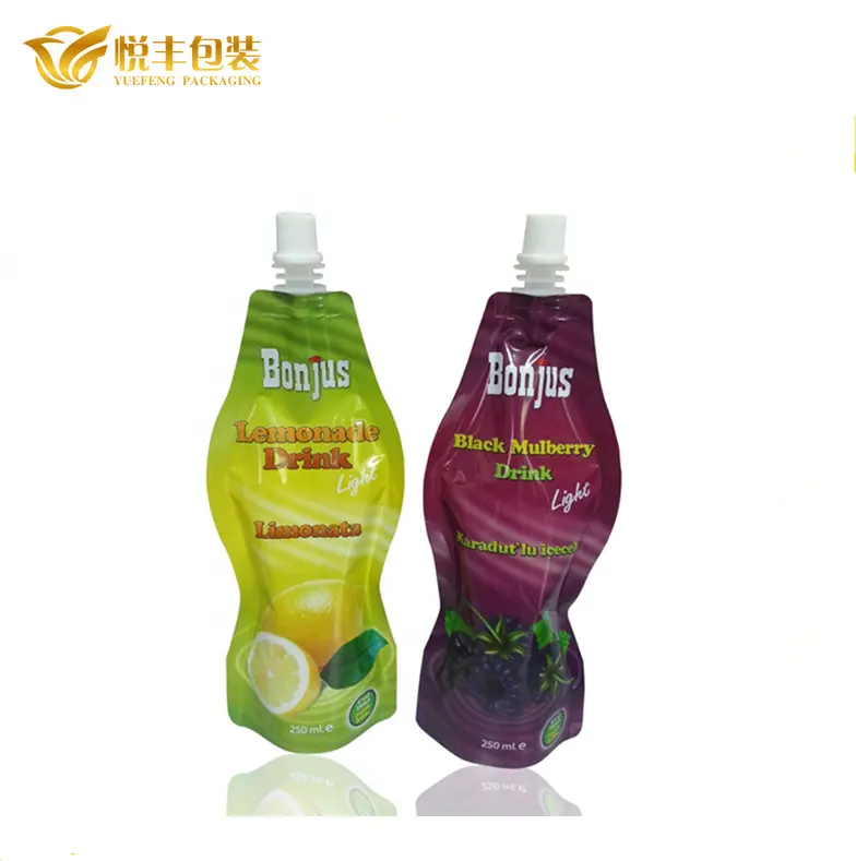 Custom Print Wholesale Drink Pouches Standing Up Spout Pouches Plastic Doypack Aluminum Foil for Cola Cold Water Beverage