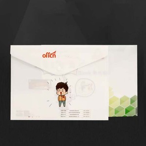 Túi đựng tài liệu PP in tùy chỉnh ASP, chống thấm nước, họa tiết hình học, có nút đóng, dùng cho trường học và văn phòng - Product Image 1