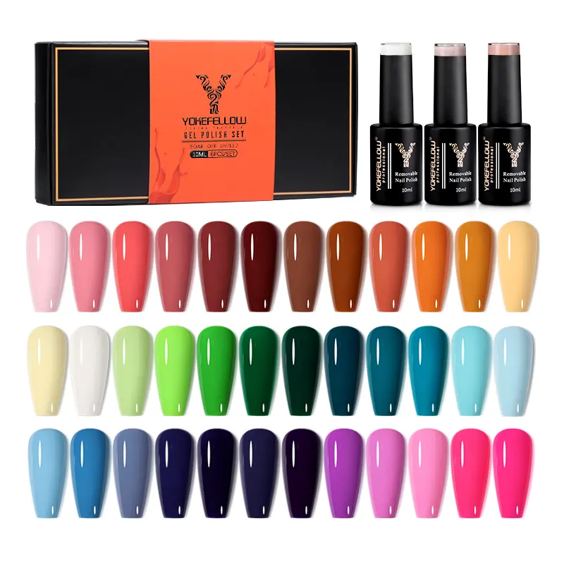 6 pièces ensemble de vernis à ongles gel beau salon nail art fournitures OEM professionnel gel acrylique pour manucure tremper vernis à ongles gel