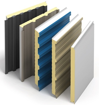 Metal roof exterior soundproof wall insulated fireproof panels rock wool sandwich panel
