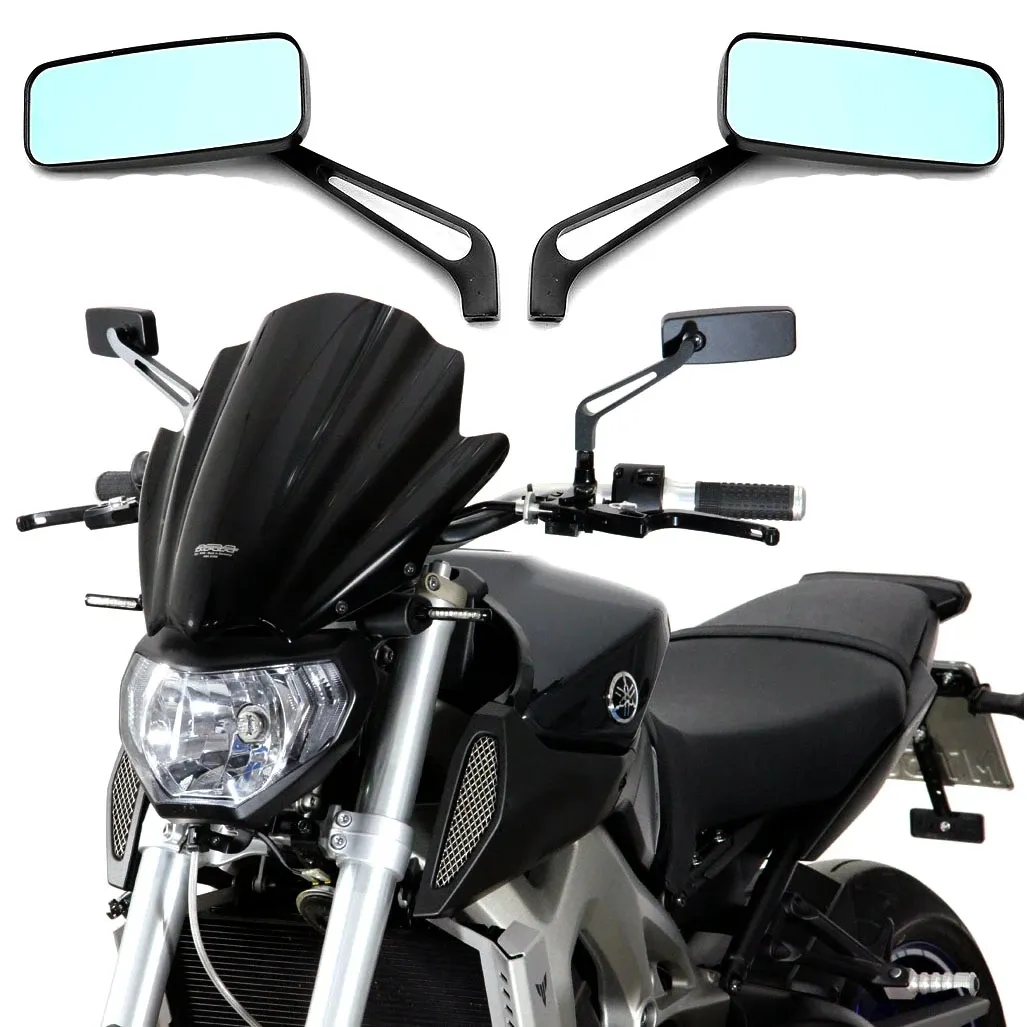 Universal 8mm 10mm Motocicleta Vista Traseira Espelhos Laterais para Harley Honda Yamaha Kawasaki Street Sports Bike Chopper Cruiser