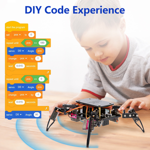 ACEBOTT Bionic Quadruped Spider Robot Kit ESP32 STEM-Robotik projekt mit Fernbedienung für 32 App-gesteuertes Walking Crawling