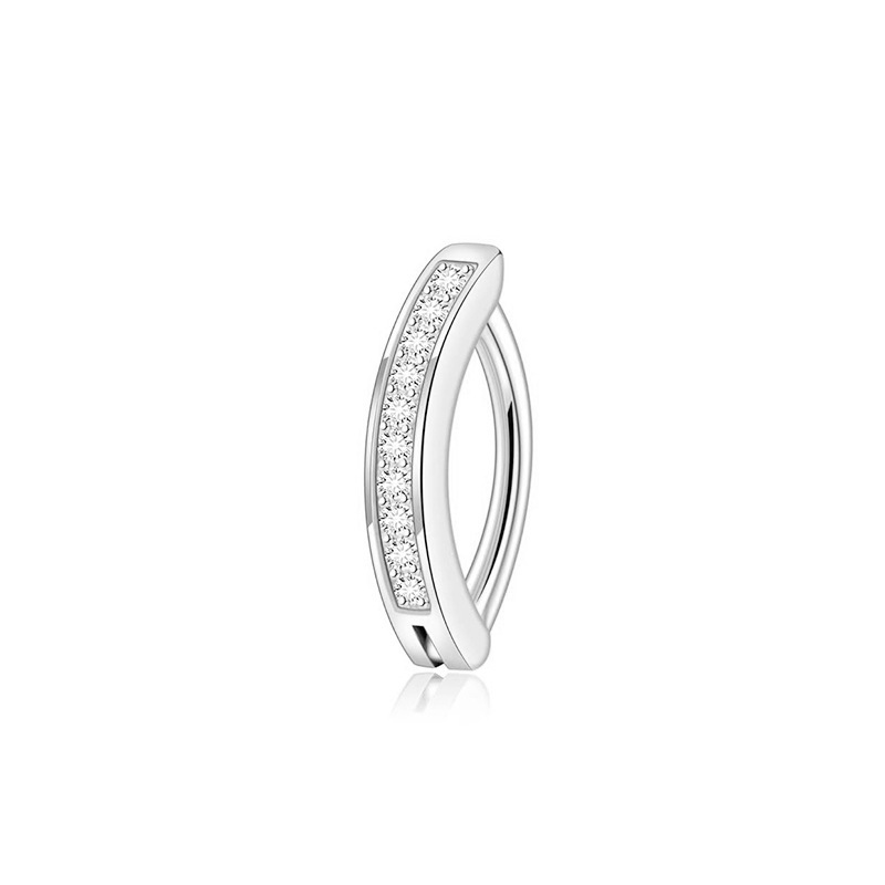 Steel-colored diamond band