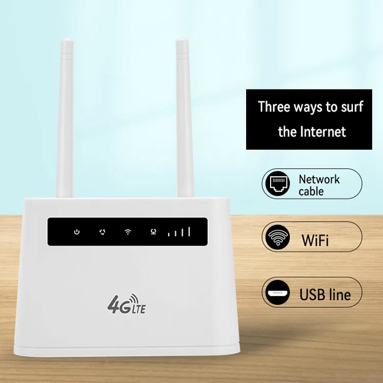 Dnxt Fabriek Inventaris Hot Selling 4G Lte Wifi Router 300Mbps 4G Router Met Sim Kaart En Antena 4G Lt Modem Home Router