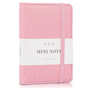 Deli 22235 pembe kompakt mini dizüstü taşınabilir A7 dizüstü öğrenciler için sert kapak cep not defteri 96 yaprak karton başına 128 adet Set - Product Image 1