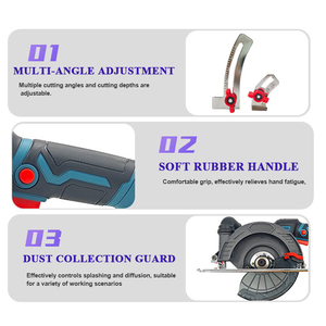 Mini dairesel fırçasız güç testere DIY araçları kesme ahşap ve mermer için diğer malzemeler için çok fonksiyonlu kesici - Product Image 5
