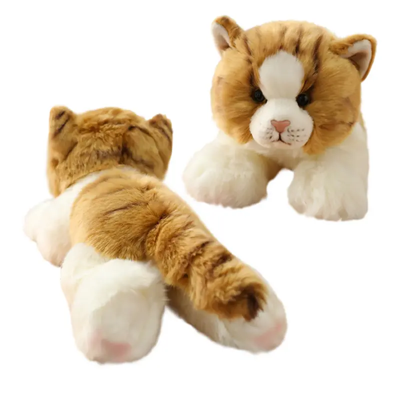 Muñecos de peluche de animales, juguetes bonitos de peluche personalizados hechos en China, fábrica de dibujos animados, juguete suave, gato, animal, peluche