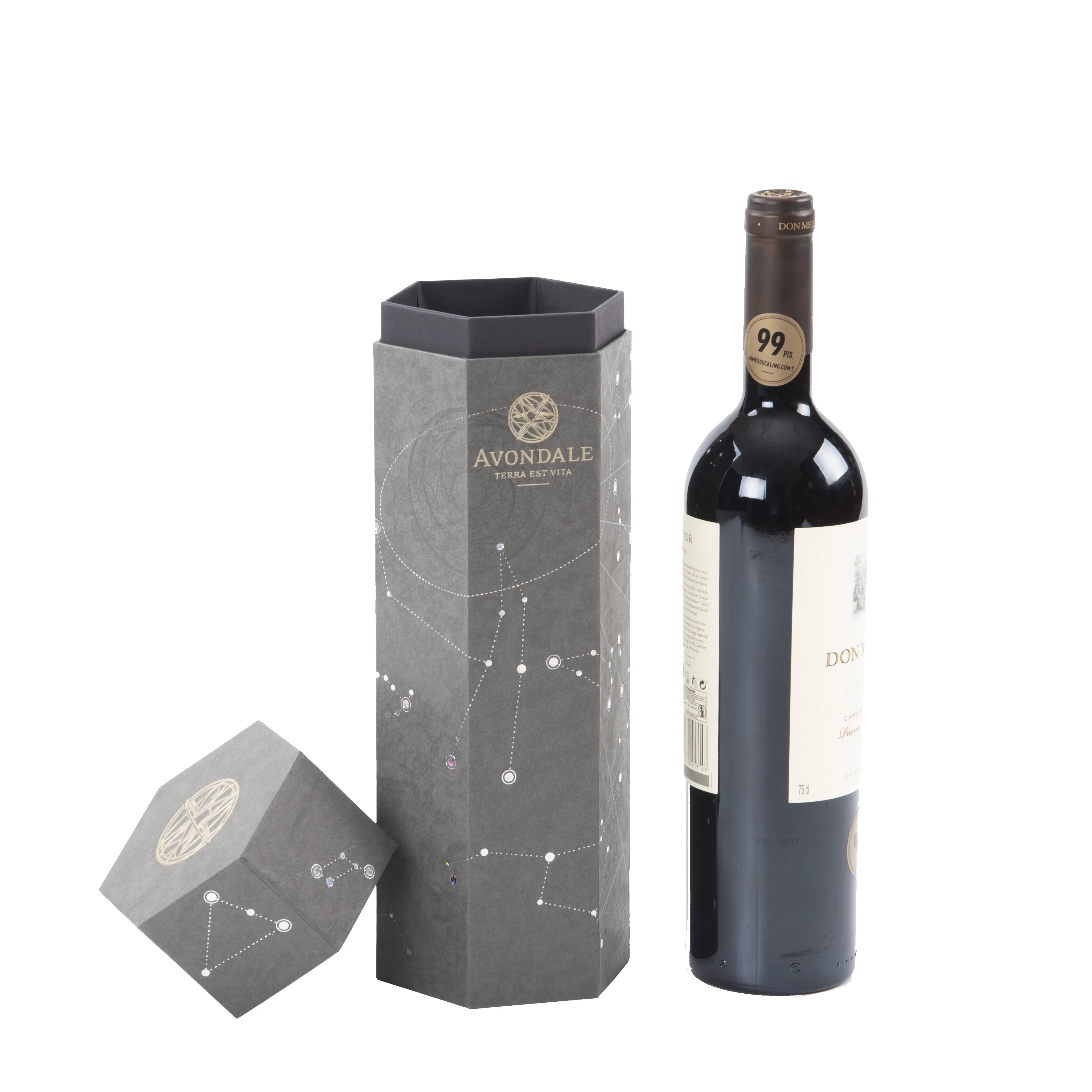 Promosyon silindir şarap karton hediye kağıdı kutu viski likör Kraft karton konteynerler yuvarlak şarap şişeleri ambalaj tüpü