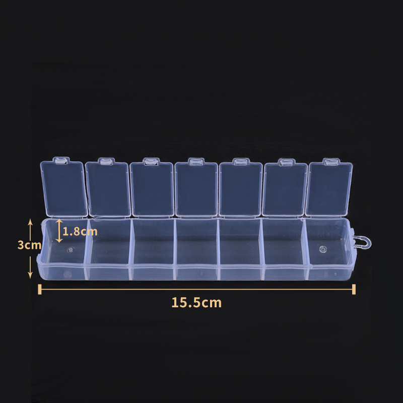 Single row, 7 compartments, non-removable