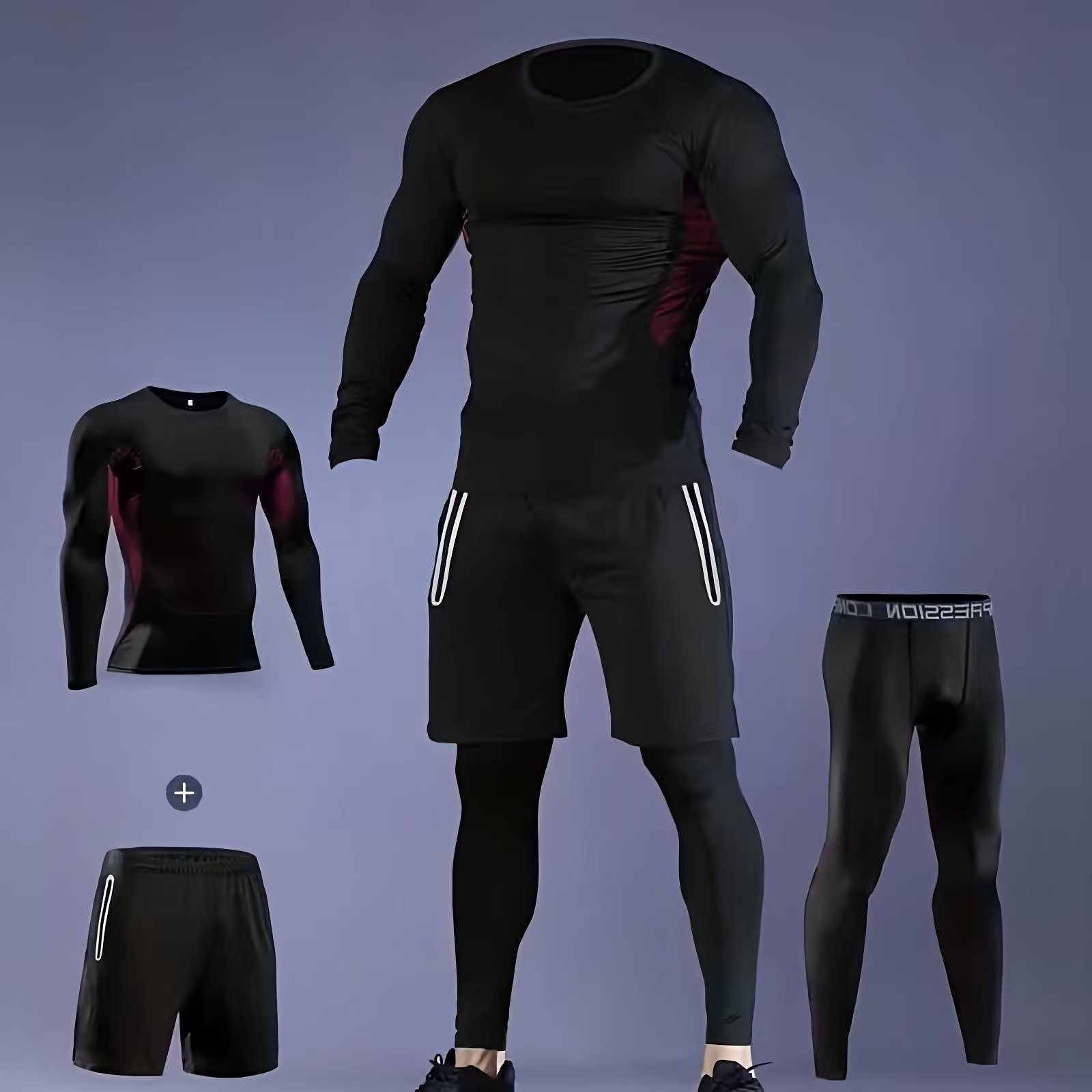 Noir et rouge foncé