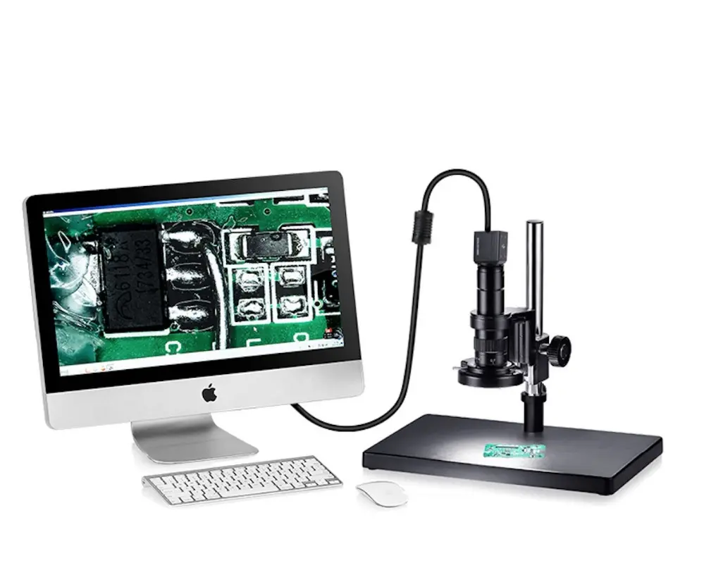 Microscope industriel de laboratoire optique monoculaire HD 5MP, 250 — 2000x, ensemble optique numérique USB, avec caméra LED