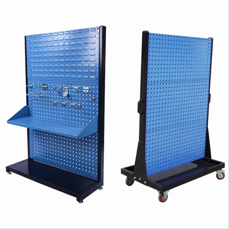 POP Hardware Tools Rack Display Stand retail store perforated hair extension metal display stand with hooks