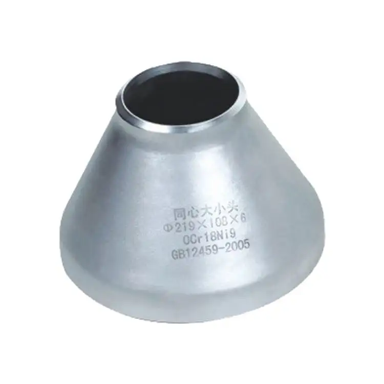 Los fabricantes suministran tubo reductor de acero soldado cabeza de tamaño de acero al carbono cabeza de tamaño estándar tubo reductor excéntrico concéntrico
