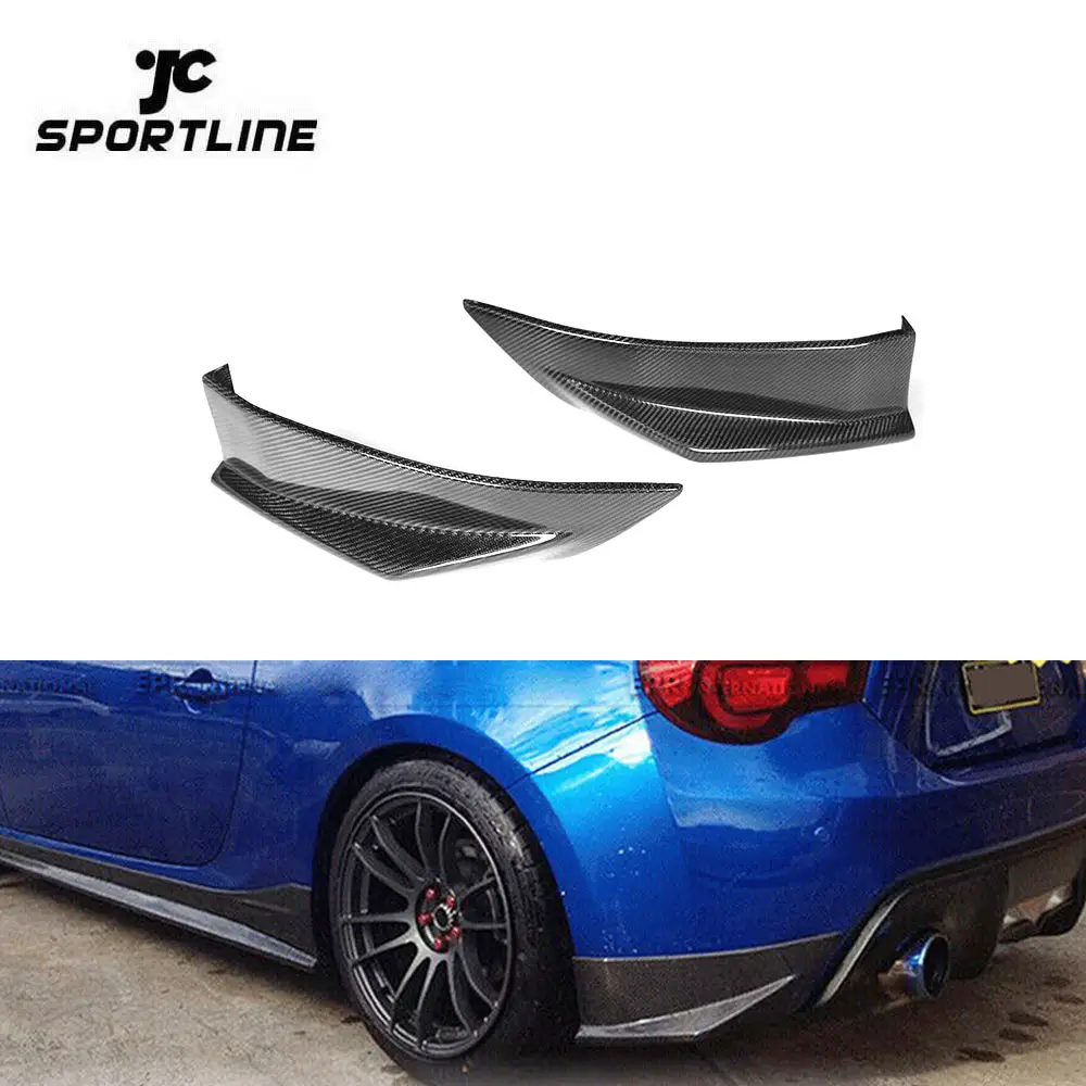 Carbon Fiber Rear Bumper Splitter Fins For Toyota GT86 Scion FR-S Subaru BRZ 2013 - 2016