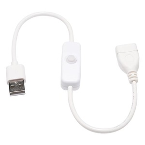 黑色1.5m 5V USB 2.0连接器开路裸端按钮电源开关电缆 - Product Image 3