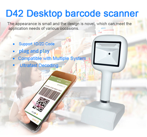 Escáner de código de barras de escritorio D42 con escaneo de detección automática Interfaz USB de códigos QR 1D 2D en stock - Product Image 5