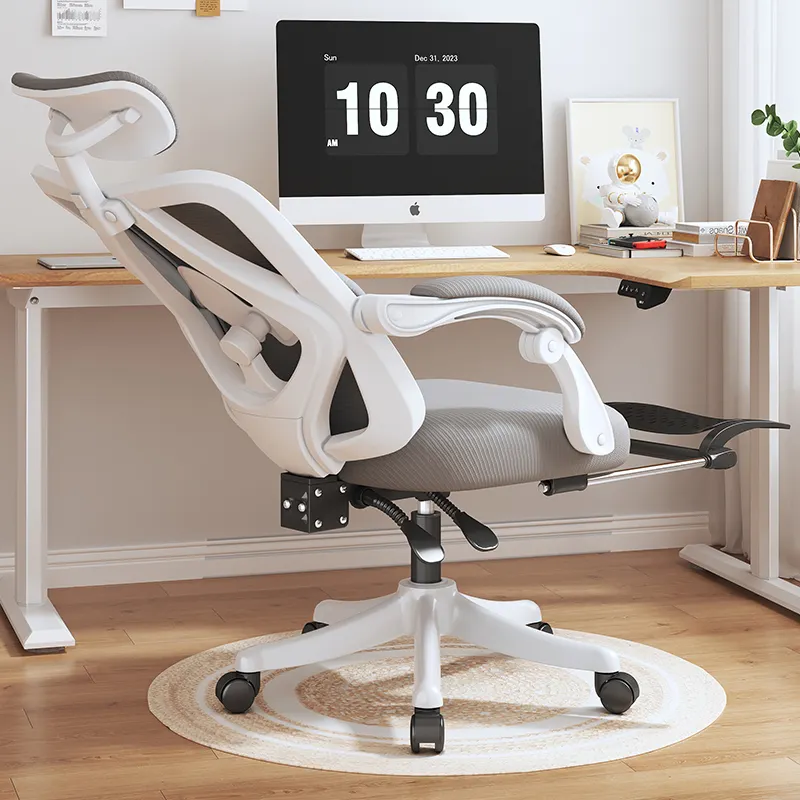 Cadeira giratória para escritório com encosto alto, cadeira giratória mais barata para computador doméstico, em malha, para uso doméstico, 2024