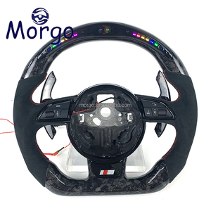 For Audi Q8 SQ5 Q3 TTS TT TTRS A8 8P S3 R8 B8 A8 Q3 Q5 Q7 RS3 RS4 RS5 RS6 S4 S5 Customized <strong>LED</strong> Carbon Fiber Cars Steering Wheel - Product Image 1