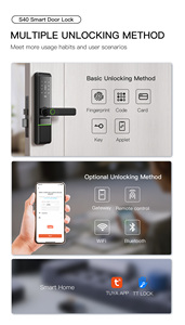 KUB ล็อคดิจิตอลอัจฉริยะ S40, ล็อคด้วยลายนิ้วมือล็อครหัสผ่านแอป WiFi Tuya ล็อคประตูด้วยระบบชีวมาตร - Product Image 3