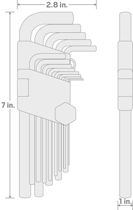 YUHANG 13-Piece Hex anahtar anahtarı seti karbon çelik DIY sınıf özelleştirilebilir OEM desteği (3/64-3/8 inç) - Product Image 6