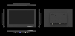 Exterior 15,6 \ "CCTV Monitor 4K Resolución 3G-SDI/HDMI/VGA/Entradas compuestas HDR IPS LCD Luz solar legible para escritorio de seguridad