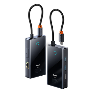 Baseus 8-Port Type-C Usb <strong>Hub</strong> 3.0 Plug DP Cable <strong>Network</strong> Card <strong>Computer</strong> Laptop Phone Tablet Adapter - Product Image 1