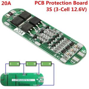 3S 20A Li-ion lityum pil 18650 PCB şarj cihazı BMS koruma levhası için matkap Motor 12.6V Lipo hücre modülü 64x20x3.4mm - Product Image 3