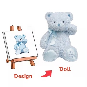 Düşük adedi 25cm özel kişiselleştirilmiş metin logosu görüntü tasarım promosyon dolması T Shirt ile peluş oyuncaklar oyuncak ayı - Product Image 5