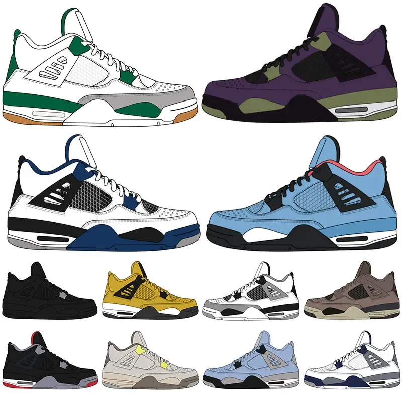 Fabrieksschoenen J4 Dropshipping Nieuwe Sport Hardloopschoenen Retros Basketbalschoenen Retro 4S 1S 11S