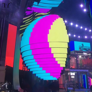 Cerchio di fabbrica modulo flessibile a led video pannello a parete curva P4 schermo a led