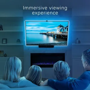 55-65 inç RGBIC LED ışık şerit TV ekran senkronizasyonu ortam arka işık APP kontrolü kamera oyunları için 4m aydınlatma - Product Image 6