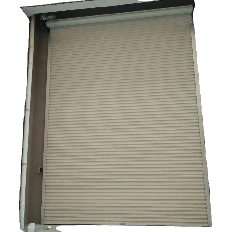Puerta de garaje enrollable vertical de aluminio resistente al viento de buena calidad a prueba de balas
