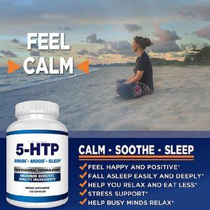 Hot Sales 5-HTP <strong>Capsules</strong> Plus Serotonin Synthesizers and Cofactor B6 for Improved Serotonin Conversion - Product Image 3