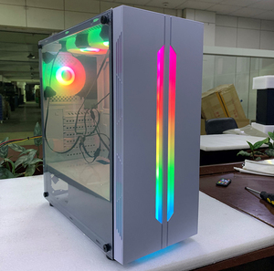 ATX Gaming Computer gehäuse Mid-Tower Computer PC-Gehäuse RGB Transparent Weiß Farbe Desktop-Kunststoffs chrank - Product Image 2