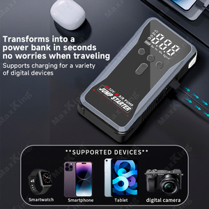 Đa chức năng 12V nhảy khởi động với lốp Inflator cáp thông minh đỉnh hiện tại 1400a 3 chế độ đèn pin xe người mới bắt đầu - Product Image 4