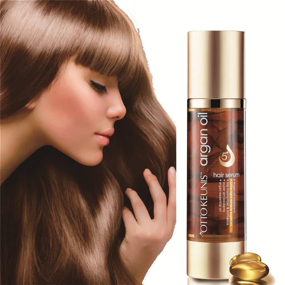 Sérum de soins pour les cheveux, produit cosmétique à base d'huile d'argan naturelle, formule d'huile nourrissante profonde, lotion capillaire