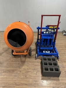 Piccolo mixer multifunzione acquistato da clienti africani abbinato a macchinari per la produzione di mattoni multifunzionali semiautomatici - Product Image 4