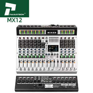 Paulkitson <strong>Mixer</strong> MX12 DJ Controller <strong>Mixer</strong> 12Channel <strong>Pro</strong> Audio Console Sound Professional Digital Console <strong>Mixer</strong> Sound System