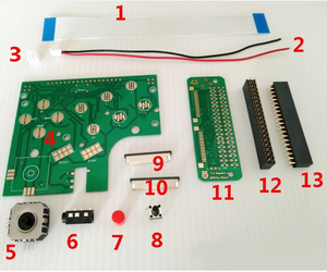 For Gameboy Zero (DMG-01) 6 Buttons PCB Board &amp; Switch &amp; Connector Kit DIY for <strong>Raspberry</strong> <strong>Pi</strong> GBZ - Product Image 2