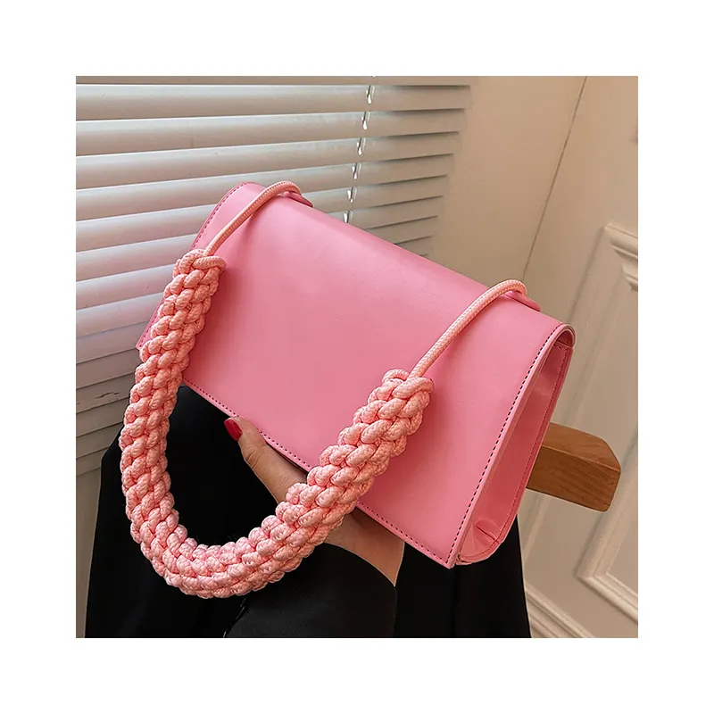 Borse Da Donna, recién llegados, bolso de mano rosa, bolsos cruzados de cuero para mujer, bolsos de moda para mujer