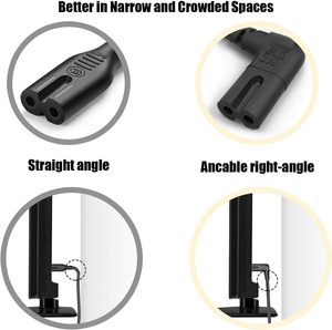 Amerikan güç kablosu Nema 1-15P 2-pin erkek, IEC 320 C7 dirsek konektörü ile uyumlu, yazıcı şarj için AC güç kablosu - Product Image 4