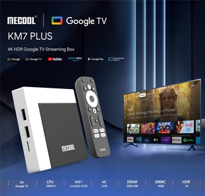 智能网络电视盒安卓11 Amlogic S905Y4 2gb 16gb gle认证支持AV1 1080P H.265 4K 60pfs Mecool KM7 Plus - Product Image 2