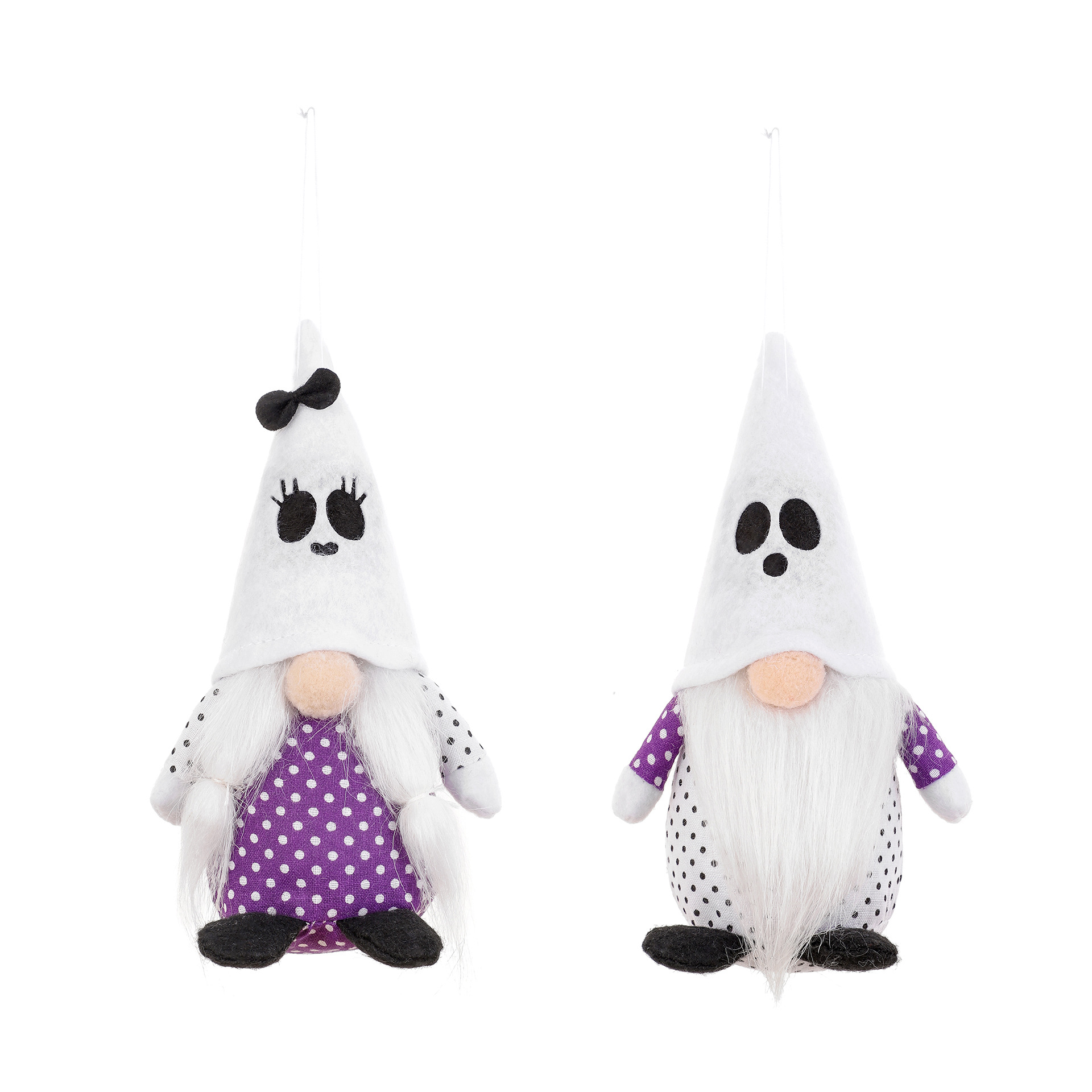 Ensemble de poupée Halloween à pois violets