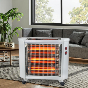 High Quality 2000W Portable Infrared Quartz <strong>Heater</strong> with Wheels Fast Heating Electric <strong>Heater</strong> for Home &amp; Office - Product Image 2