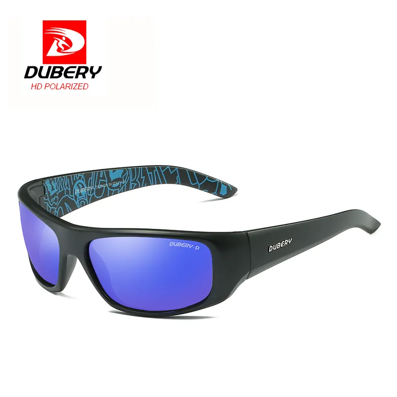 DUBERY MEN's UV400 polarized sports sunglasses blue 2023 wholesale custom good price latest sunglasses 2024